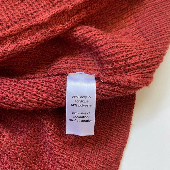 Maurices Burnt Orange Open Front Lattice Back Knit Cardigan Xsmall Women’s - Picture 10 of 11
